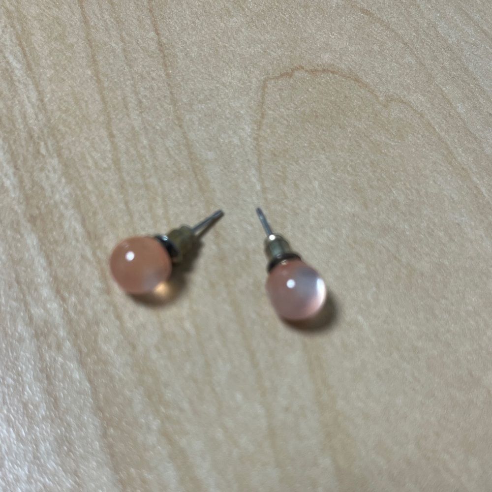 Vintage Women's Elegant Pink Stud Earrings